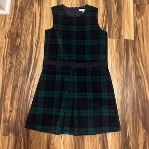 Girls Brooks Brothers Plaid velvet dress